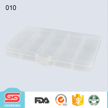 mejor precio transparente compartimiento caja pequeño organizador de piezas con cerradura